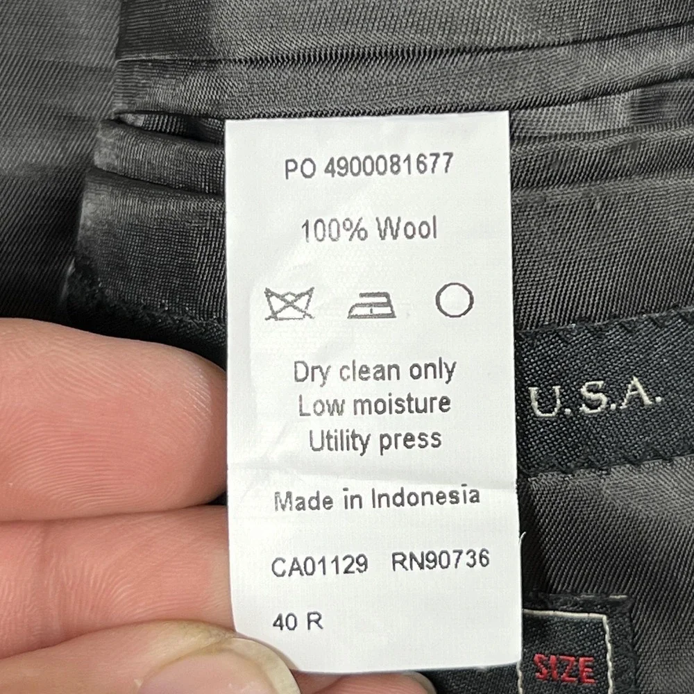 John Varvatos USA Blazer Mens 40R‎ Navy Wool Premium Tailored Two Button Jacket